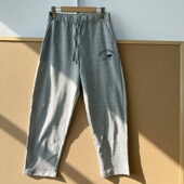 33松紧腰卡通印花休闲长裤 高腰慵懒韩版 直筒修身 2X1 显瘦Y26