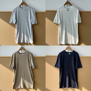 圆领T老钱风简约舒适通勤Y25 夏季 纯棉男针织短袖 59质感好