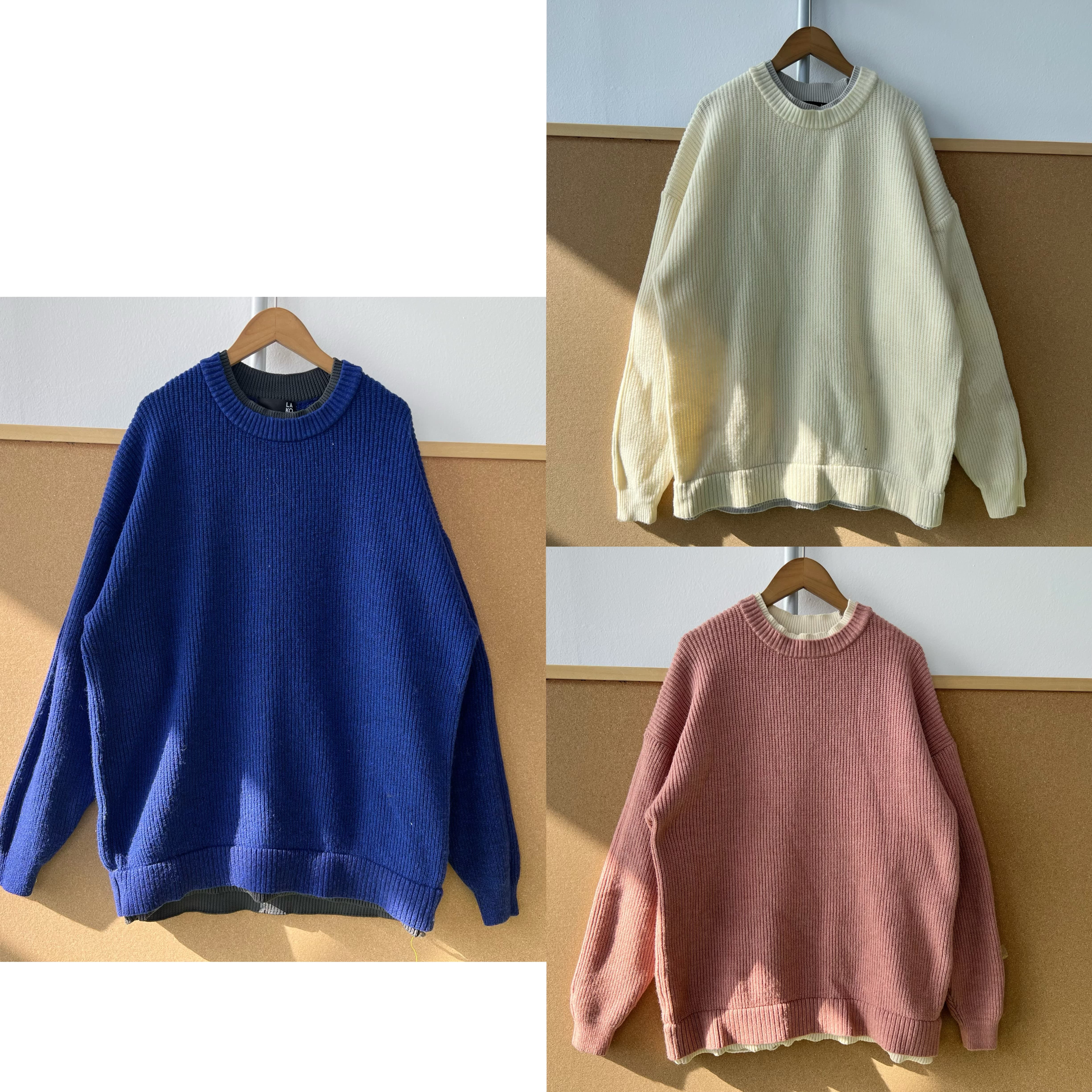 L1-170慵懒风长袖针织衫秋冬气质软糯内搭保暖中长款毛衣J25-12