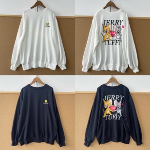 卫衣H26 2L1 60春秋卡通动漫后背猫和老鼠舒适减龄显瘦休闲长袖