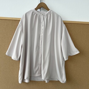 设计感温柔风显瘦上衣通勤百搭Y26 楼5 85日系简约单排扣衬衫