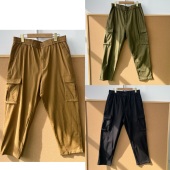 40高货 多口袋松紧腰长裤 棉 楼10A 高弹可拉伸薄绒工装 裤 H25