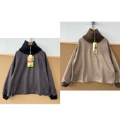 卫衣Z26 75春秋立领半拉链可翻领抽绳收腰简约气质通勤长袖