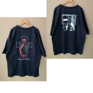 复古个性 美式 印花潮流宽松时尚 洋气港风短袖 2n1 T恤H25 14夏季