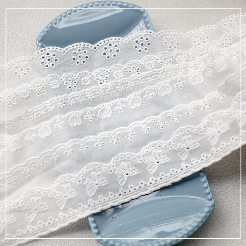 纯棉手工DIY蕾丝棉布刺绣裙边领口袖口装饰田园服装花边材料辅料,居家布艺,花边,淘宝优惠券,粉丝福利购,淘宝优惠卷