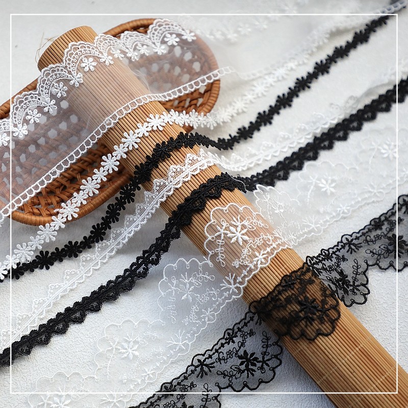 手工diy辅料网纱蕾丝刺绣花边锁边衣服婚纱装饰窗帘服装娃衣材料