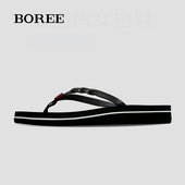 平底拖鞋 宝人2025新款 人字拖女ins潮石墨烯抗菌外穿夹脚时尚