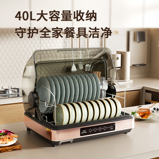 碗柜架碗筷消毒收纳盒家用厨房置物架多功能不锈钢多层餐具沥水架