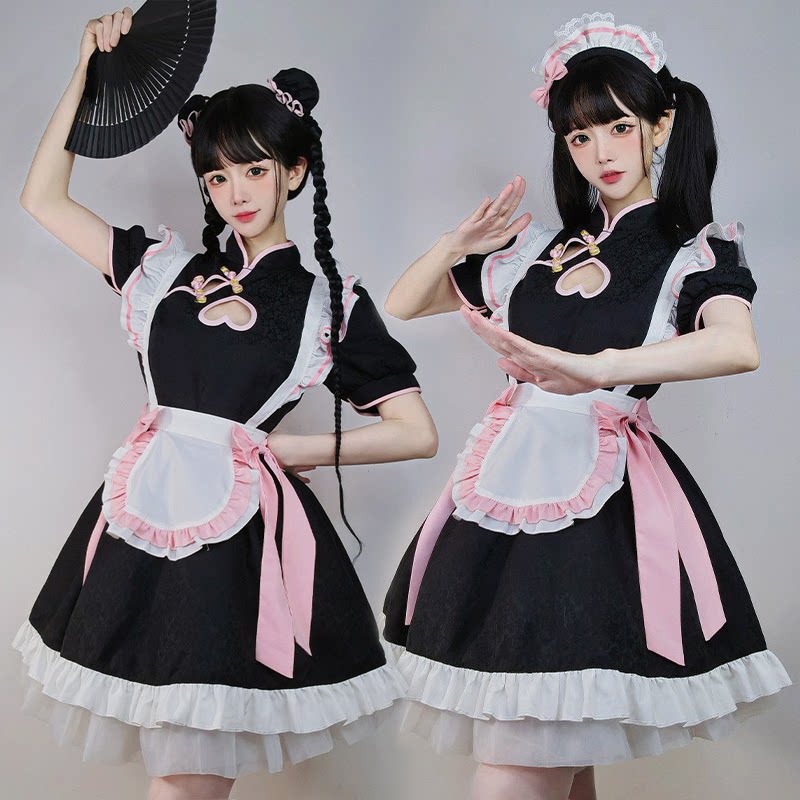 女仆装cos可爱女佣软妹猫咪二次元洛丽塔cosplay服装lolita连衣裙