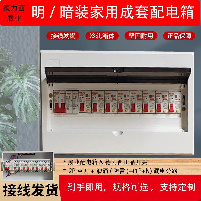 13-20回路豪华电箱防雷漏电开关套装明装暗装家用成品成套配电箱