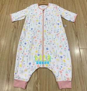 Hallmark贺曼宝宝睡袋春夏纯棉半袖幼儿童小孩分腿睡袋薄HH1S01A1