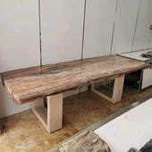 天然原生态木化玉木化石桌茶桌茶台茶几侘寂风摆件禅意空间实木桌