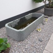 惠安天然青石原石雕刻水槽石缸庭院石头装 饰摆件整石盆景盆花盆树