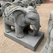 惠安招财石象一对青石吸财大象庭院别墅门口摆件惠安石雕象看门镇