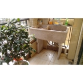 惠安90cm居家日用洗衣池水池锈石整石挖空雕刻洗手盆惠安石雕