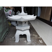 惠安55cm石雕灯塔六角亭顶石灯笼园林景观摆设庭院灯塔草坪灯惠安