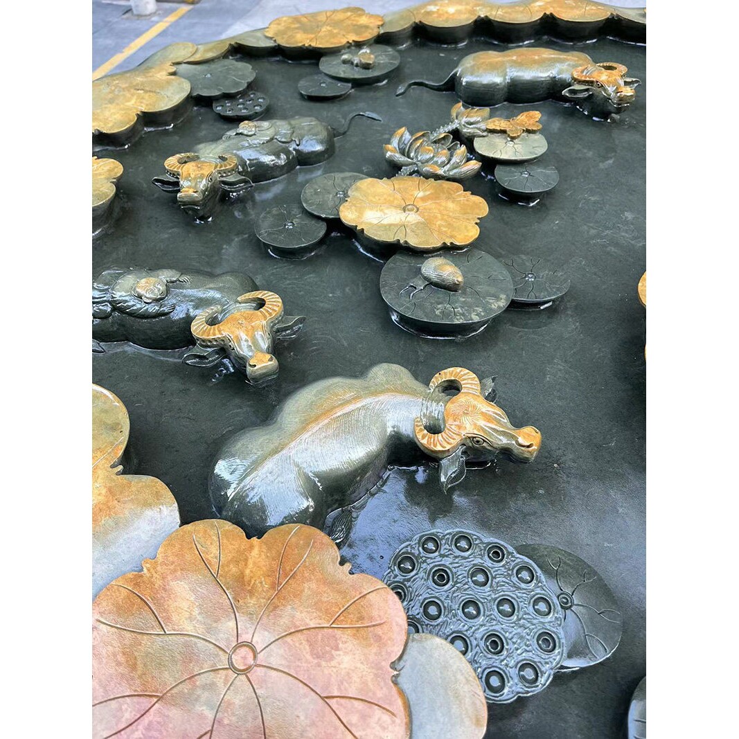 惠安超大肇庆天然端砚石茶盘整块石材雕刻中式茶台家用公司茶社大