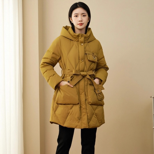 DU家1369元UC系列重工设计系带保暖羽绒服当季冬季新品女装折扣