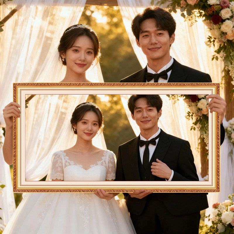 定制真人宝宝照片人物结婚房情侣十字绣定做自己线绣2026新款卧室