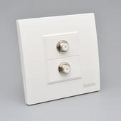 双口卫星电视插座数字电视有线电视宽频电视插座面板英制F头面板