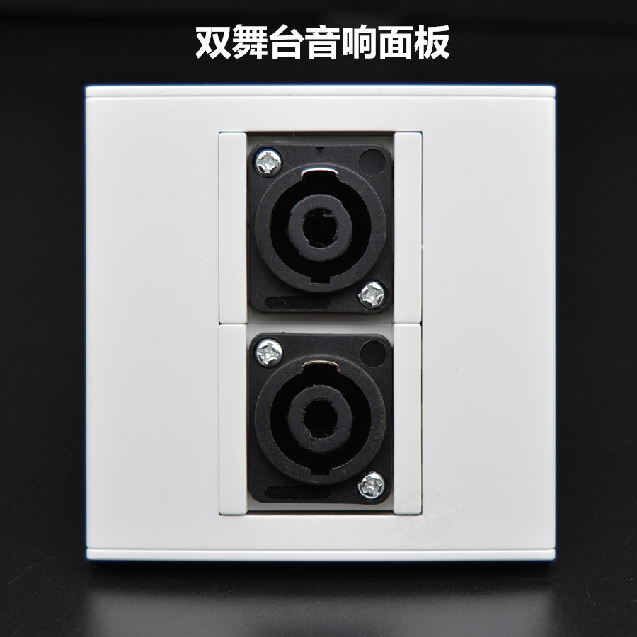 双舞台音响面板插座86型专业舞台音响设备插座大功率音响墙壁插座