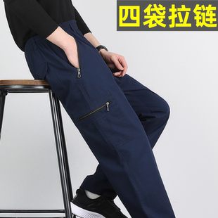 依潮臣子多口袋工装裤男款裤子男士休闲裤春夏新款直筒男装早秋款