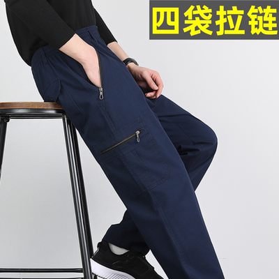 依潮臣子多口袋工装裤男款裤子男士休闲裤春夏新款直筒男装早秋款