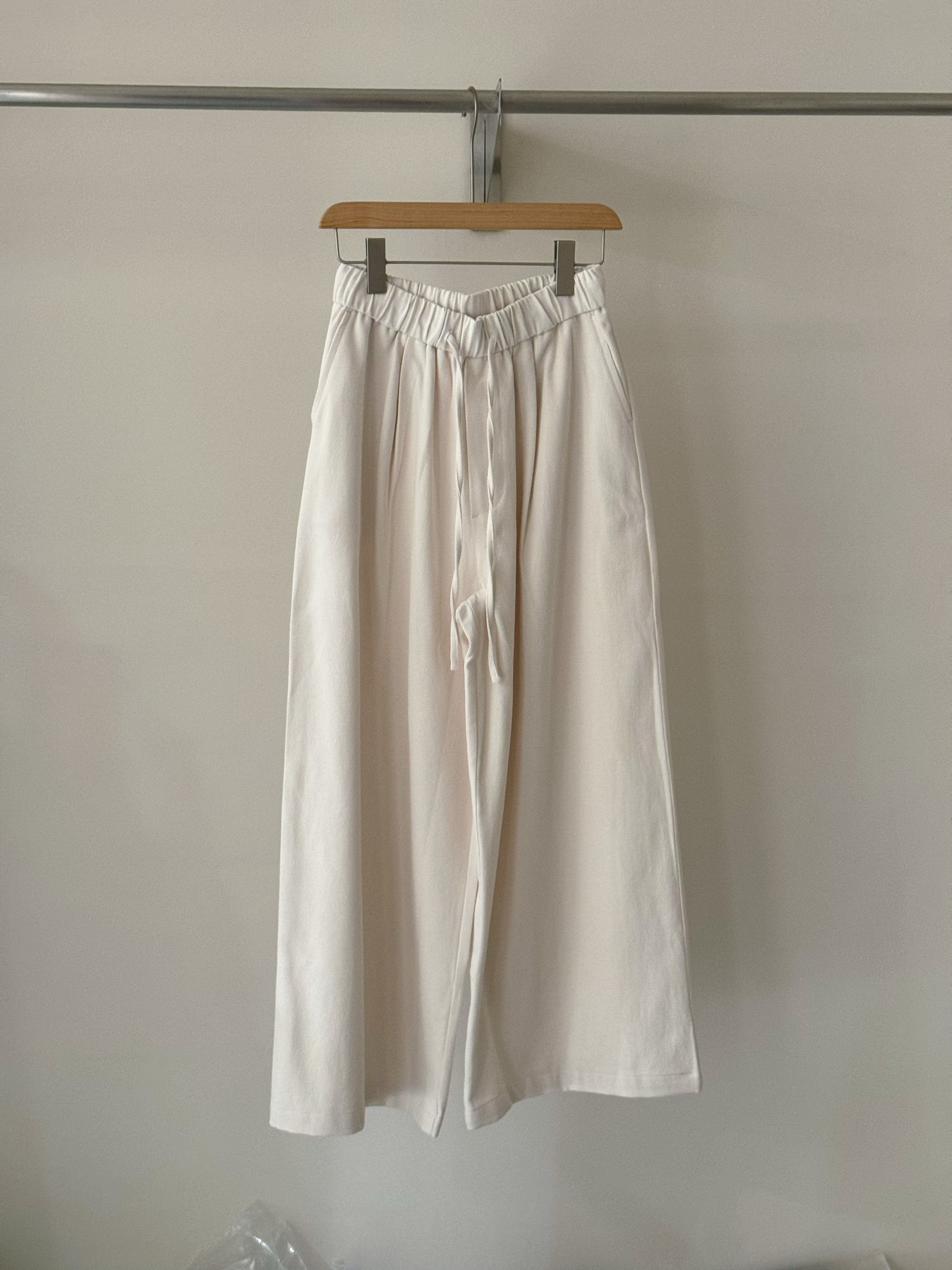 2025春CLEANSPACE松紧腰抽绳休闲裤女宽松显瘦百搭直筒阔腿长裤子