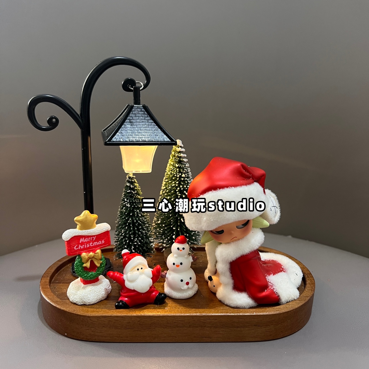 dimoo圣诞托办diy收纳盲盒展示