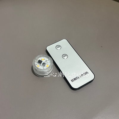 泡泡玛特盲盒手办摆件礼物diy装饰配件造景遥控灯可亮灯