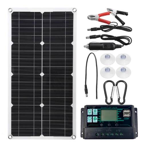 跨境太阳能板灯ID100W控制器25W