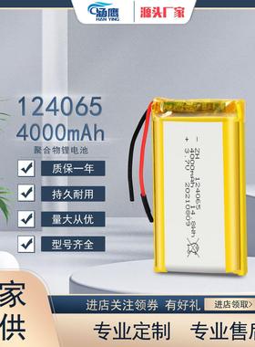 124065智能锁 三元锂电池4000mAh 3.7V对讲机暖手宝 发热手套电池