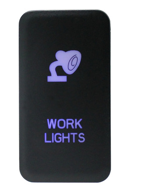 适用于车蓝色双灯开关示宽灯开关带LED灯带200MM线