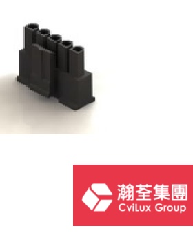 台湾瀚荃 3.0MM单排4位黑色胶壳CP3504S001S 可替molex436450400