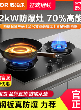 SUPOR/苏泊尔 Z-MF1max防爆燃气灶煤气灶家用双灶天然气灶猛火灶