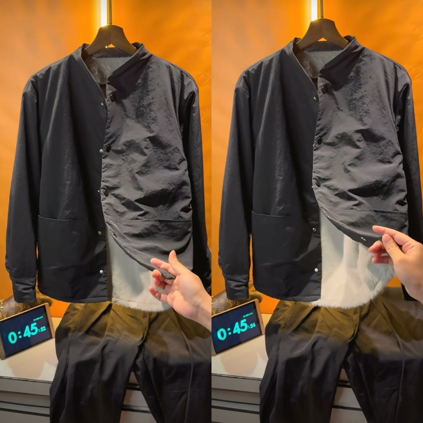 【黑武士老钱风】冬季时尚立领夹克男款商务休闲百搭加绒保暖外套