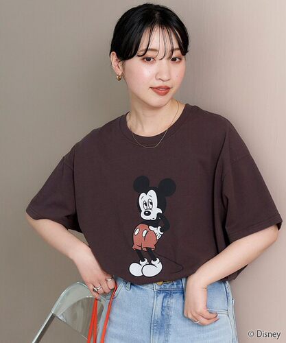 日单前后卡通图案纯棉女式T恤