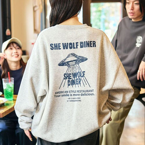 微瑕疵 FS联名情侣款 日单尾货 OFU软糯拉毛圆领套头男女卫衣