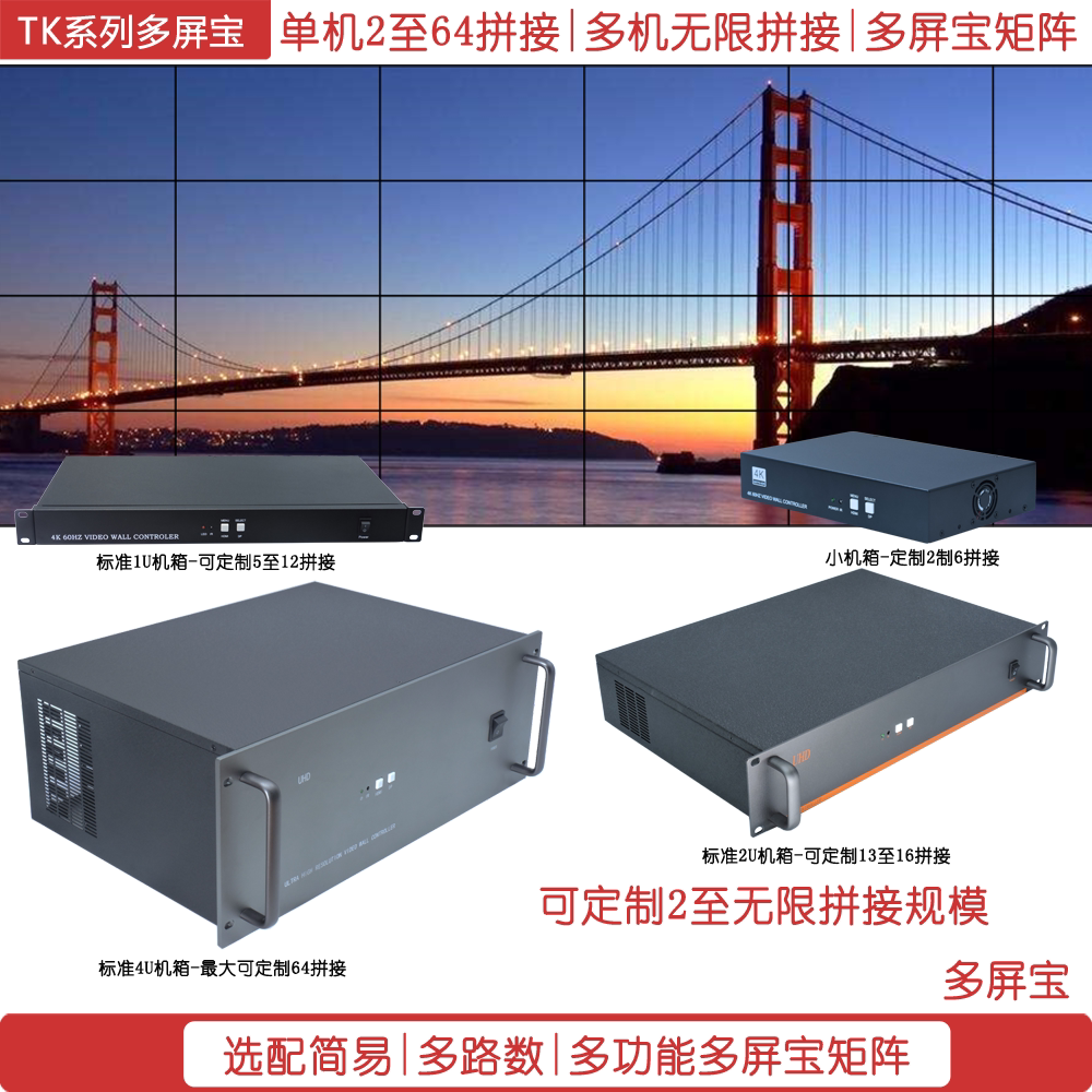 超大分辨率点对拼接多屏宝拼接器