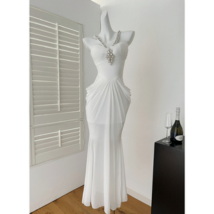 重工镶钻挂脖连衣裙 95折希腊神女 Catyears猫年3.20满减 新品