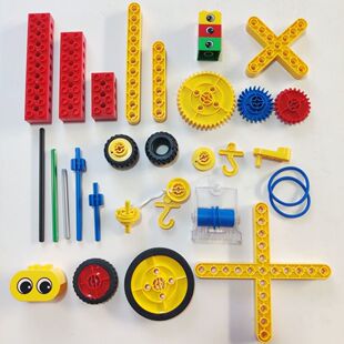 3-6岁儿童大颗粒齿轮积木配件孔梁国产优质9656益智科教拼搭玩具