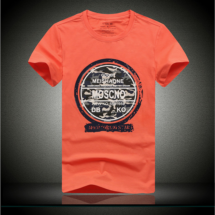 2024新款夏季迷彩印花个性图案潮流男装韩版个性短袖体恤衣服t恤