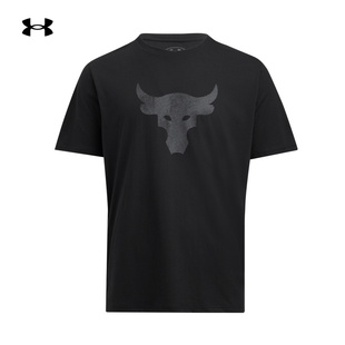 安德玛官方UA夏Project T恤1383191 Rock强森男子运动休闲印花短袖