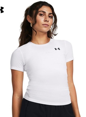 安德玛官方UA HeatGear? OG女子弹性训练运动紧身短袖T恤1387562
