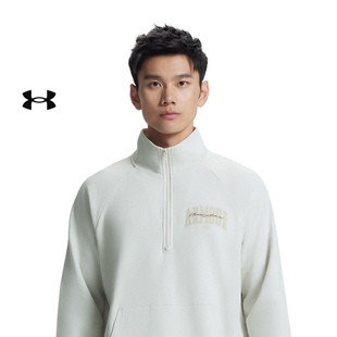 安德玛官方UA秋冬EF男子抓绒运动休闲1 4拉链卫衣6010179
