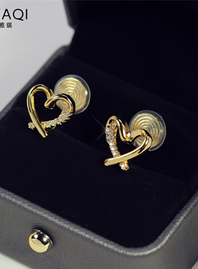 通勤OL无耳洞蚊香盘耳夹气质简约爱心隐形耳钉女耳饰秀气温柔小巧