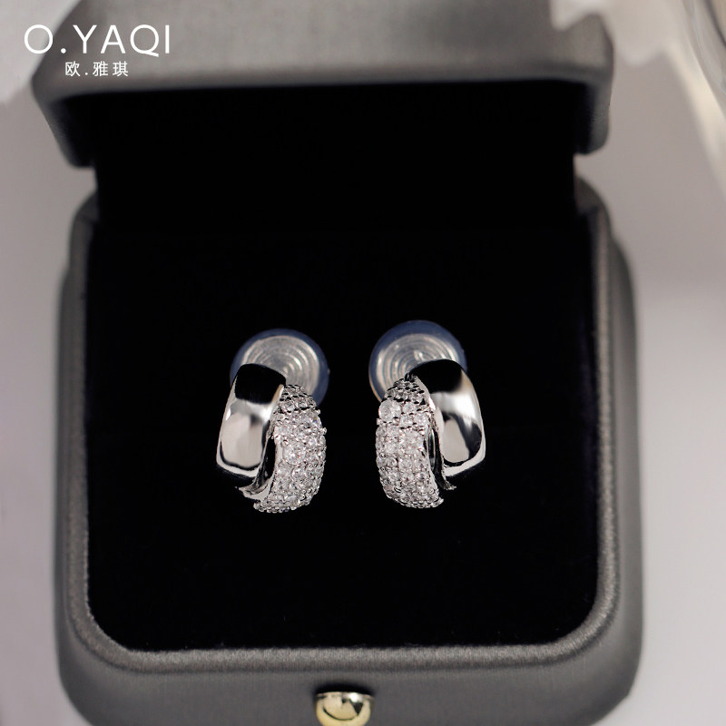 无耳洞时尚OL小巧双弧形闪锆一体式蚊香盘耳夹简约气质耳饰女通勤,饰品/流行首饰/时尚饰品新,耳夹,淘宝优惠券,粉丝福利购,淘宝优惠卷