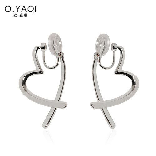 简约金属爱心蚊香盘耳夹无耳洞