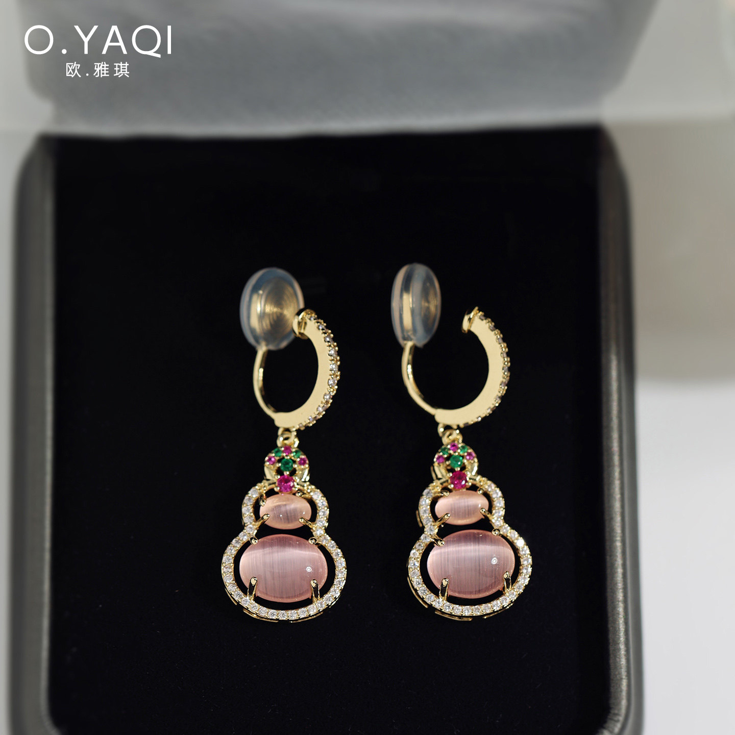 无耳洞微镶闪锆古风葫芦隐形蚊香盘耳夹新中式耳钉女耳饰甜美轻奢,饰品/流行首饰/时尚饰品新,耳夹,淘宝优惠券,粉丝福利购,淘宝优惠卷