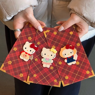 可爱猫小画家卡通红包过年喜庆甜妹装饰送礼压岁钱结婚随份子钱
